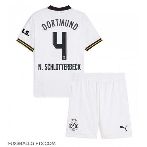 Borussia Dortmund Nico Schlotterbeck #4 Fußballbekleidung 3rd trikot Kinder 2024-25 Kurzarm (+ kurze hosen)